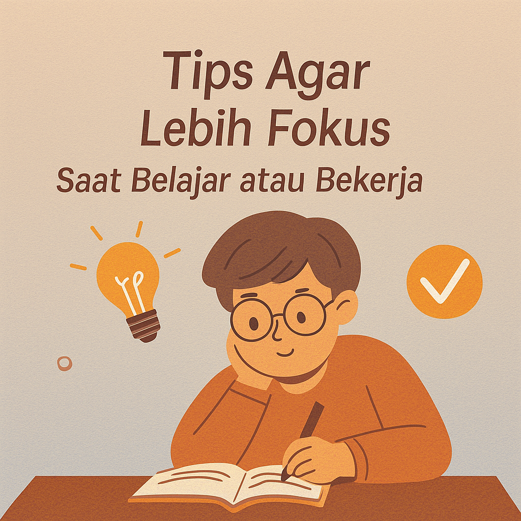 Tips Agar Lebih Fokus Saat Belajar atau Bekerja